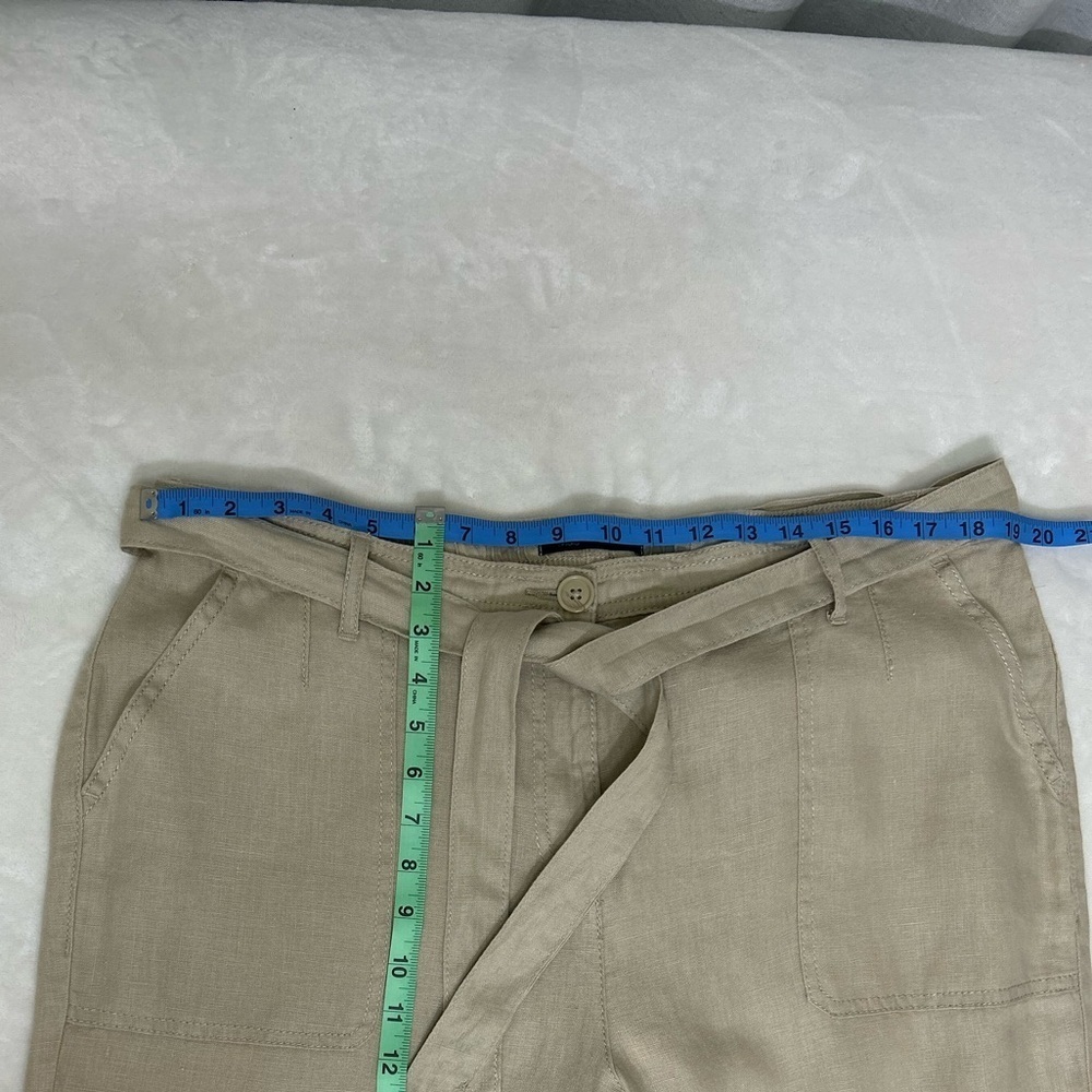 MYS collection 100% line Tan Straight Leg Pants with Lightweight Fabric 18 - Picture 9 of 14
